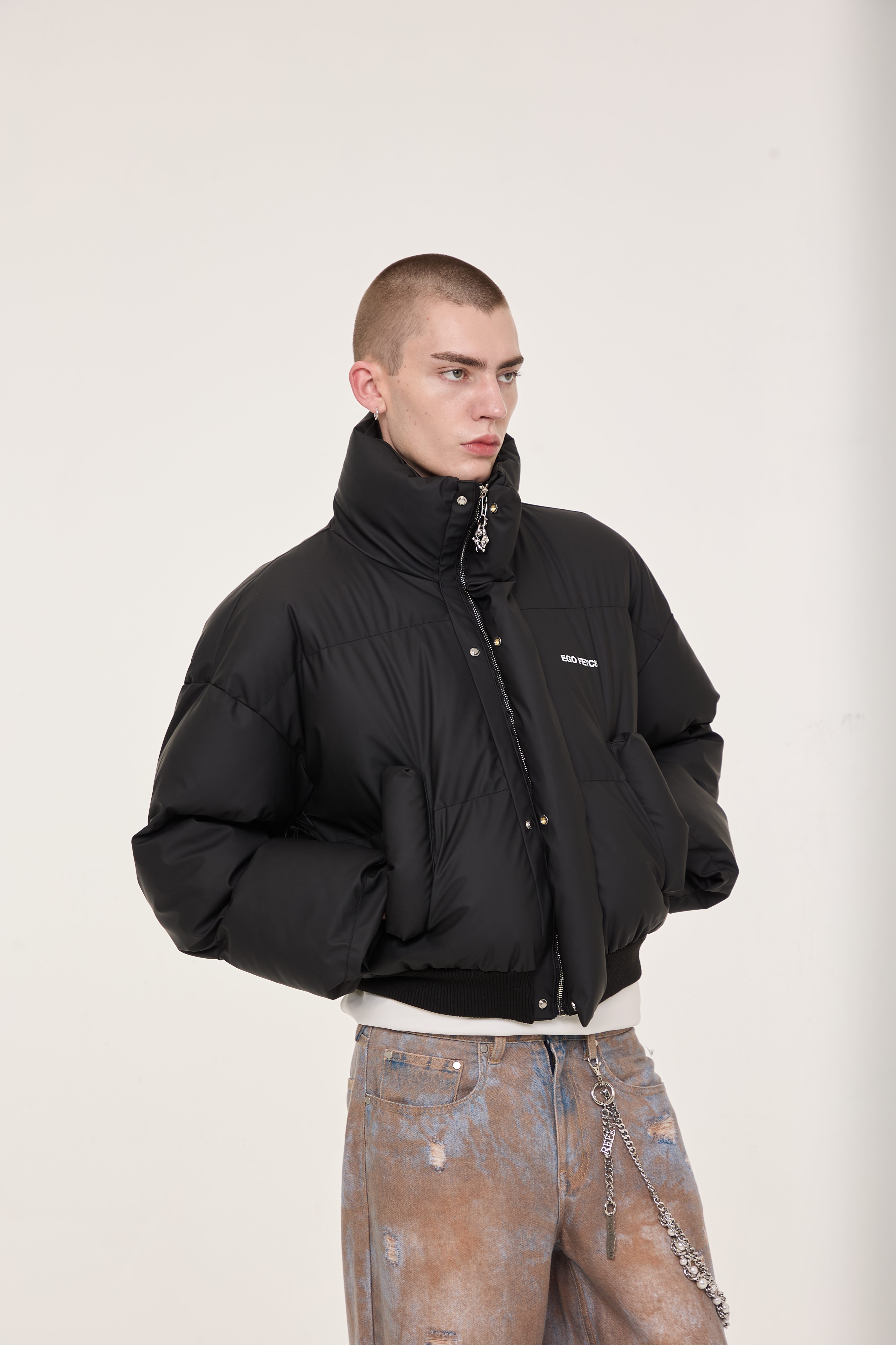 [CUSTOMIZED ZIPPER HEAD] PUFFER JACKET BOXY FIT
